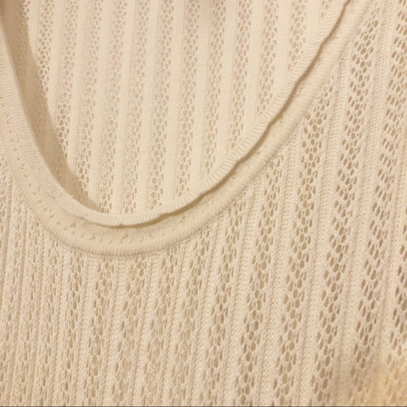 BCBGMaxAzria Knit Dress Cap Sleeve Crochet Sheer - Picture 4 of 8